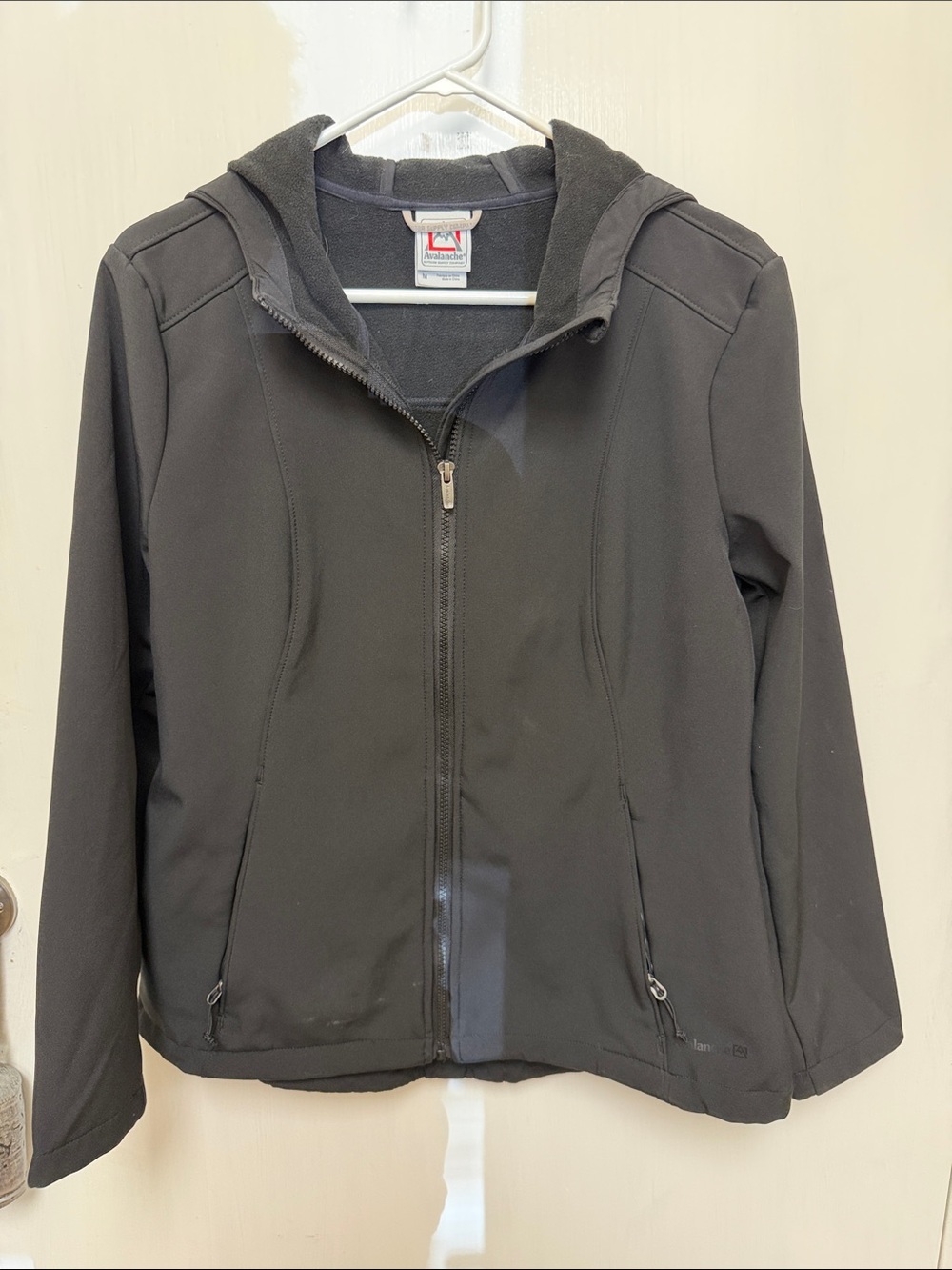 Avalanche Black Womans Lightweight Softshell Hooded Jacket